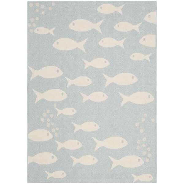 Safavieh Courtyard Small Rectangle Area Rug Aqua & Beige 4 x 5 ft. 7